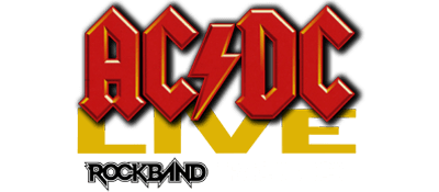 AC/DC Live Rock Band Track Pack title screen for Wii